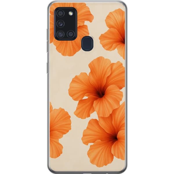 Samsung Galaxy A21s Gjennomsiktig deksel Papaya Punch
