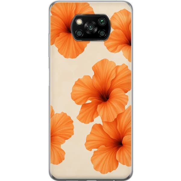 Xiaomi Poco X3 NFC Gennemsigtig cover Papaya Punch