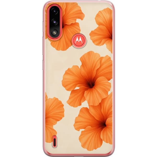 Motorola Moto E7 Power Genomskinligt Skal Papaya Punch