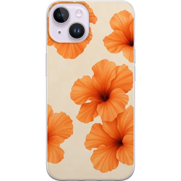 Apple iPhone 15 Läpinäkyvä kuori Papaya Punch