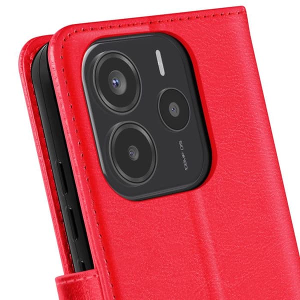 Étui för Xiaomi Redmi Note 14 4G Plånbok med Rem Mayaxess Röd