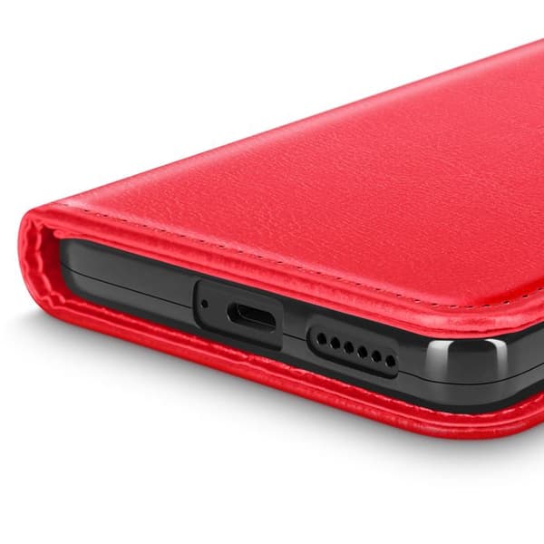 Étui för Xiaomi Redmi Note 14 4G Plånbok med Rem Mayaxess Röd