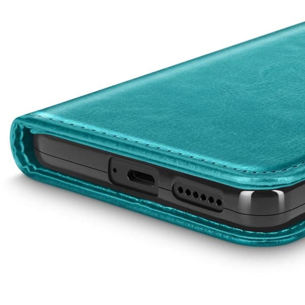Fodral för Xiaomi Redmi Note 14 4G Plånbok med Handrem Mayaxess Turkos