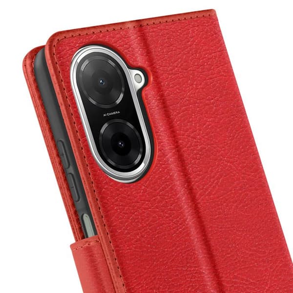 Fodral för Xiaomi Redmi A5 Klädd Plånbok och Videostativ Röd