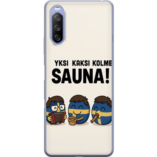 Sony Xperia 10 III Läpinäkyvä kuori Festivaali Kaj Bara Bada Sauna