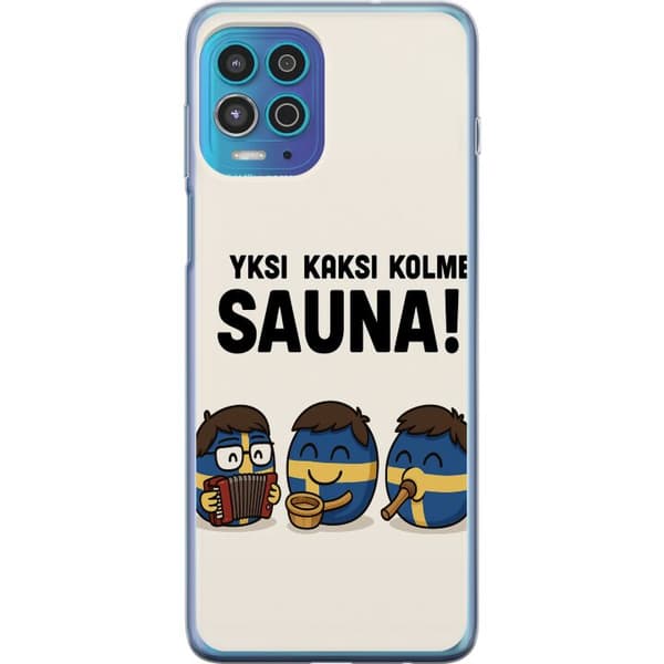 Motorola Moto G100 Läpinäkyvä kuori Festivaali Kaj Bara Bada Sauna