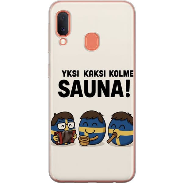 Samsung Galaxy A20e Genomskinligt Skal Festivalen Kaj Bara Bada Bastu