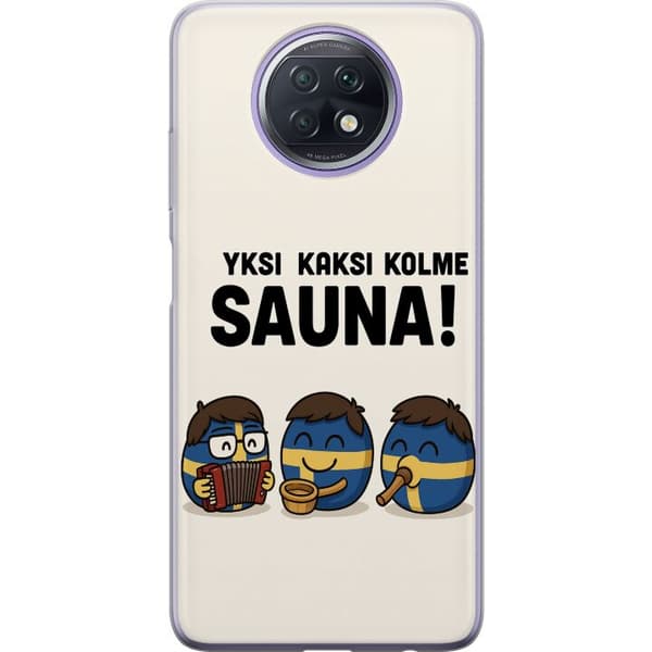 Xiaomi Redmi Note 9T Läpinäkyvä kuori Festivaali Kaj Bara Bada Sauna