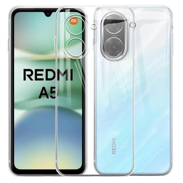 Skydd och skärmskydd - Phonillico - Xiaomi Redmi A5 4G - Mjuk - Transparent - 2 Härdat Glas