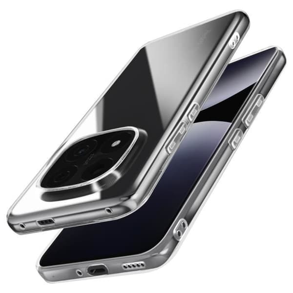 Coque för Xiaomi Redmi Note 14 Pro och 14 Pro Plus Kontur Silikon Transparent