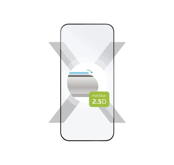 Fast, Skærmbeskytter, Apple, iPhone 16 Pro Max, Hærdet glas, Sort, Full Cover 2.5D