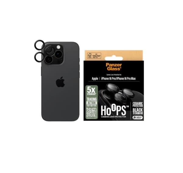 PanzerGlass, Hoops Keramiska kameralinsskydd iPhone 16 Pro/16 Pro Max