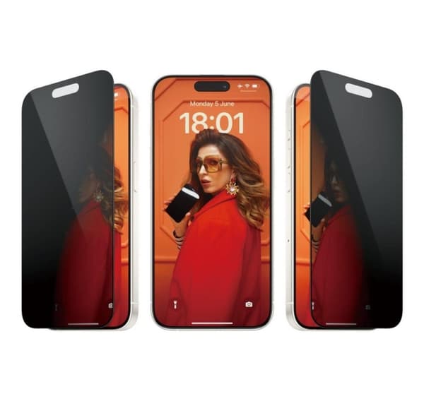 PanzerGlass, Skærmbeskytter, Apple, iPhone 15 Pro, Glas, Sort, Ultra-Wide Fit m. EasyAligner