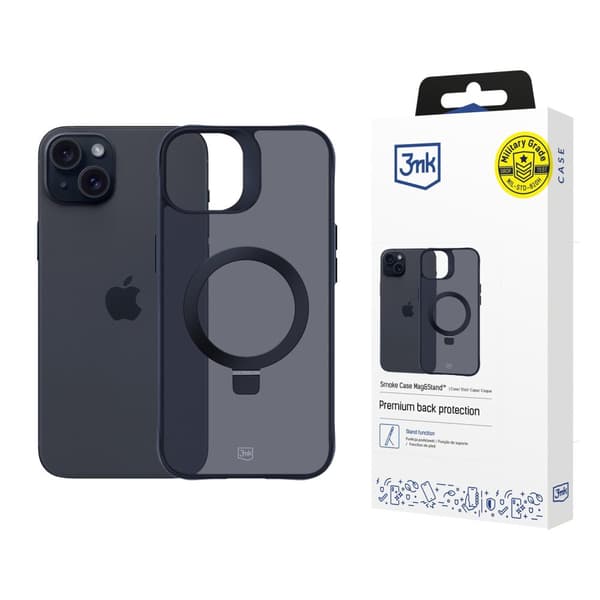 Apple iPhone 15 - 3mk Smoke Case Mag&Stand