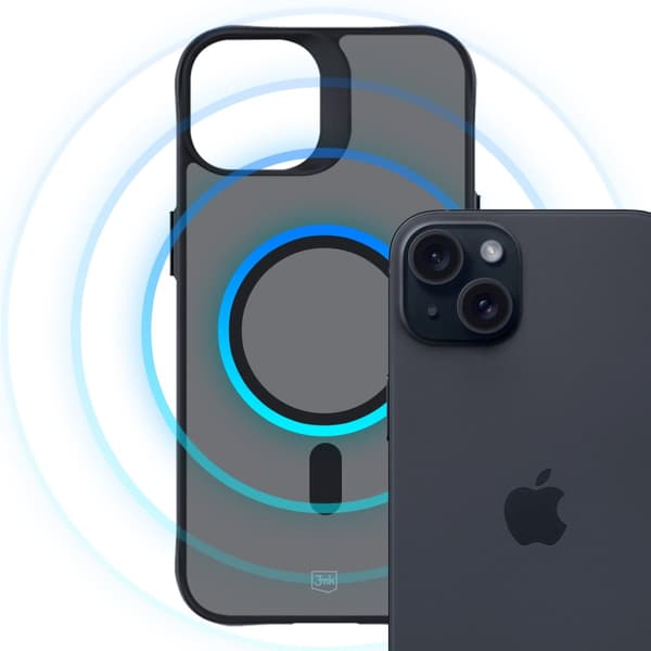 Apple iPhone 15 - 3mk Smoke MagCase