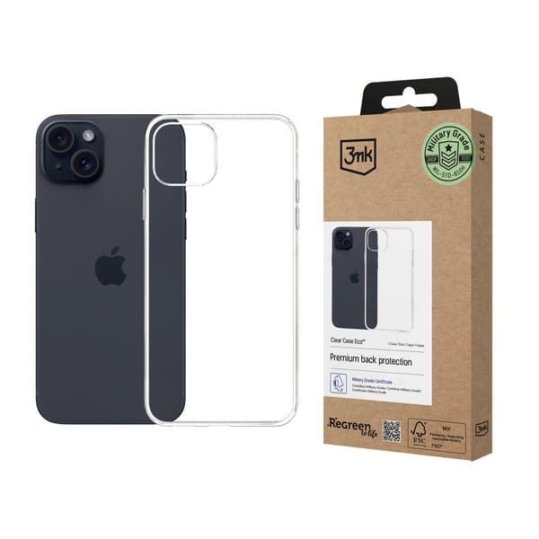 Apple iPhone 15 - 3mk Clear Case Eco GRS CU 1304127