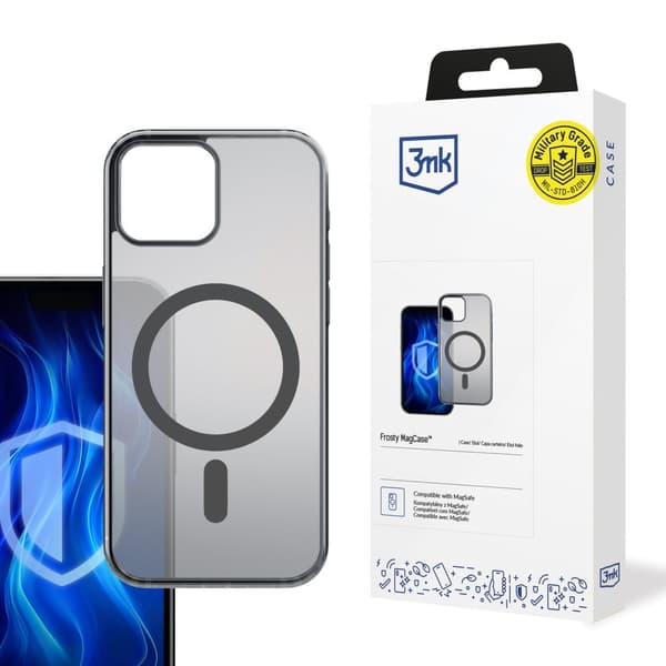 Apple iPhone 12/12 Pro - 3mk Frosty MagCase Black