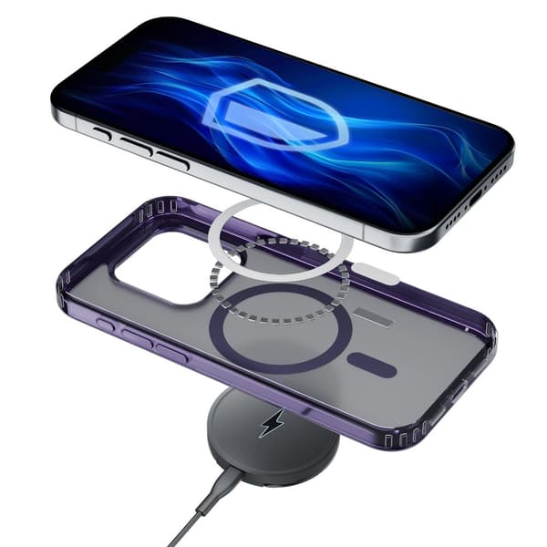 Apple iPhone 15 Pro - 3mk Frosty MagCase Purple