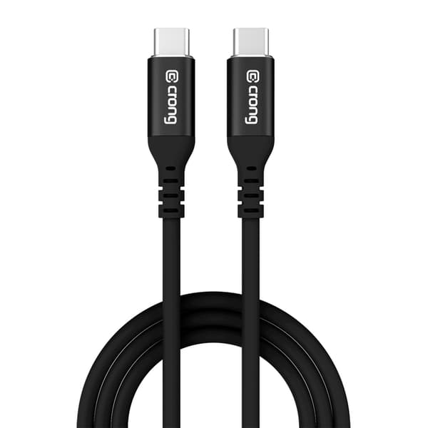Crong Soft Link - 100W PD 5A USB-C to USB-C Cable 120cm (black)