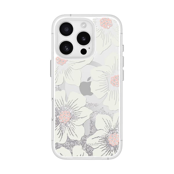 Kate Spade New York Liquid Glitter MagSafe - Case for iPhone 16 Pro (Hollyhock Floral)