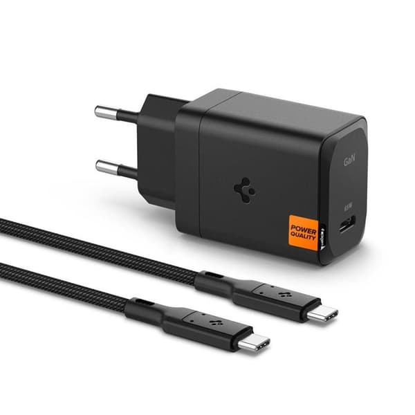 SpigenArcStationProGaN-651-USB-CWallChargerPD3.0PPS65W+USB-CCable(Black)