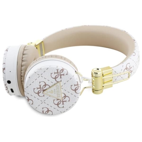 Guess4GTriangleRoundShape-WirelessOver-EarBluetoothENCHeadphones(White)