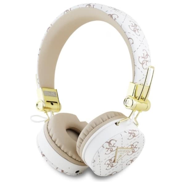Guess4GTriangleRoundShape-WirelessOver-EarBluetoothENCHeadphones(White)