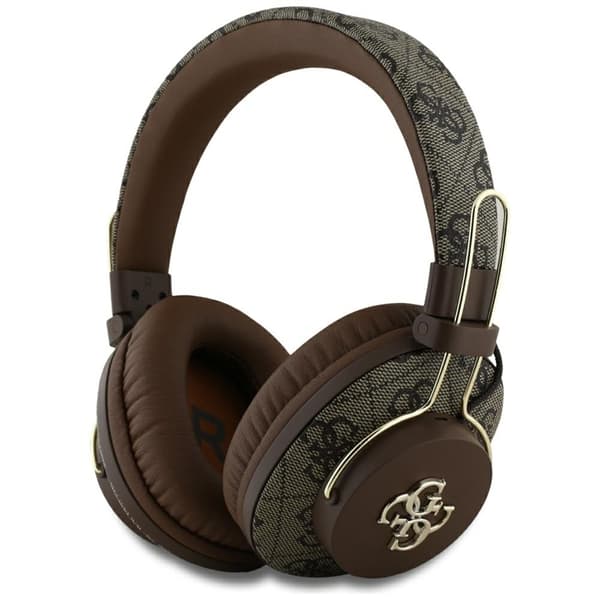 GuessMetal4GLogo-WirelessOver-EarBluetoothHeadphonesENC(brown)