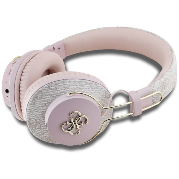 GuessMetal4GLogo-WirelessOver-EarBluetoothHeadphonesENC(pink)