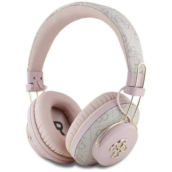 GuessMetal4GLogo-WirelessOver-EarBluetoothHeadphonesENC(pink)