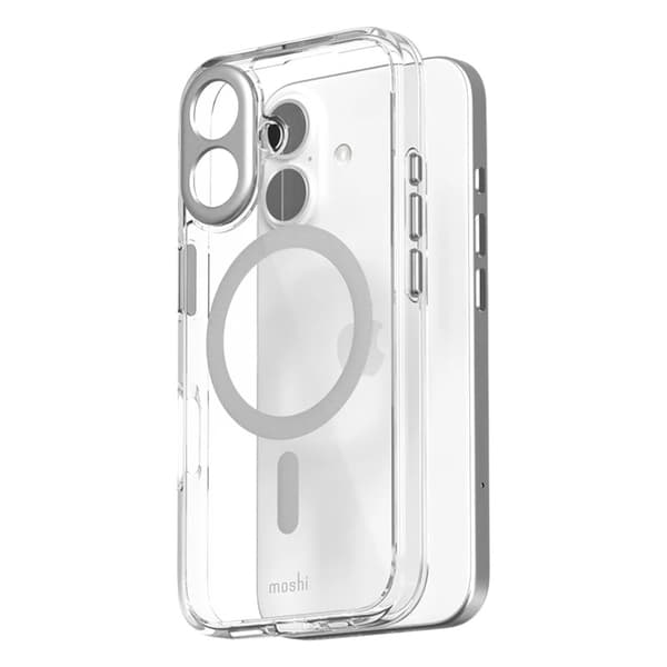 Moshi iGlaze MagSafe - Case for iPhone 16 (Luna Silver)