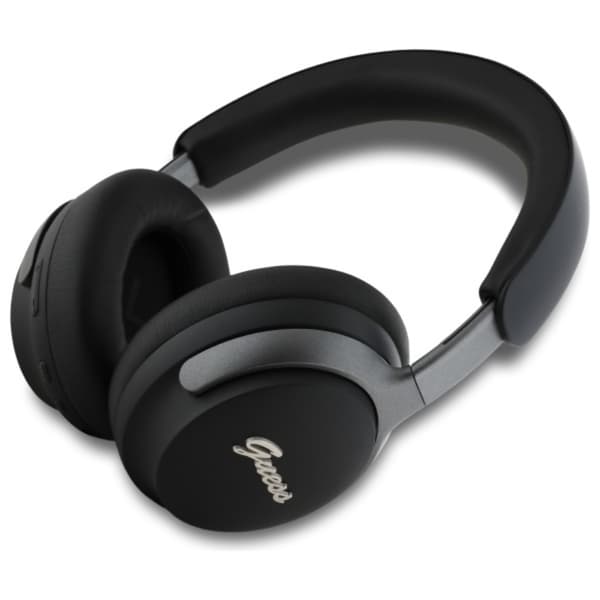 GuessMetalScriptLogo-WirelessOver-EarBluetoothHeadphonesANC+ENC(black)