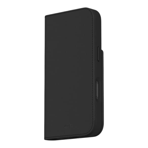 Moshi Overture MagSafe - 3-in-1 Leather Flip Case for iPhone 16 Pro (Charcoal Black)