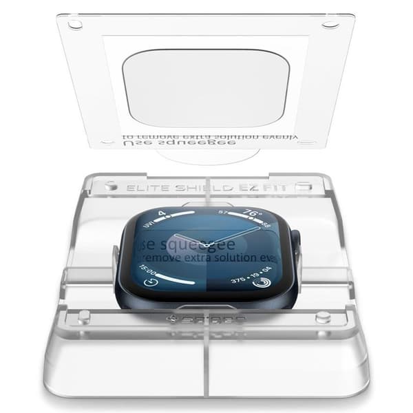 Spigen Elite Shield EZ Fit 2-Pack - Hybrid Glass Protector for Apple Watch 10 46 mm (Clear)