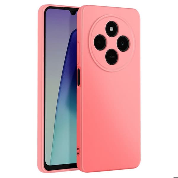 Coque för Xiaomi Redmi 14C Semi-rigid Soft-touch Anti-fingeravtryck Rosa Puder