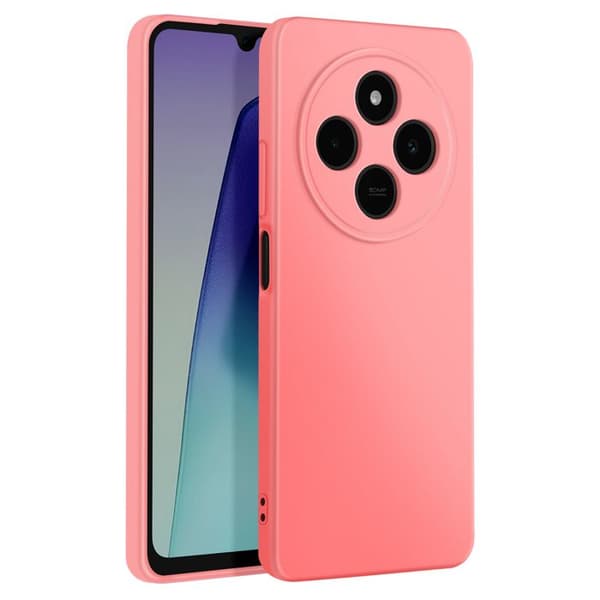 Coque för Xiaomi Redmi 14C Semi-rigid Soft-touch Anti-fingeravtryck Rosa Puder