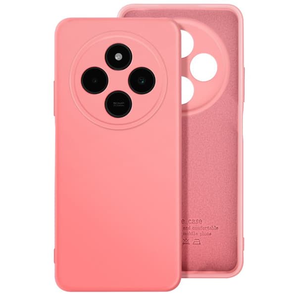 Coque för Xiaomi Redmi 14C Semi-rigid Soft-touch Anti-fingeravtryck Rosa Puder