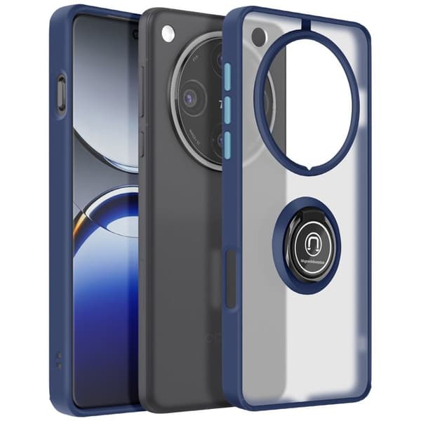 Coque för Oppo Find X8 Pro Med Magnetring Genomskinlig Midnattsblå