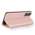 Miniatyrbild 3 av 5: Fodral för Samsung S25 Edge Klippportfölj med kortfack och videostöd i roséguld