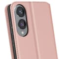 Miniatyrbild 4 av 5: Fodral för Samsung S25 Edge Klippportfölj med kortfack och videostöd i roséguld