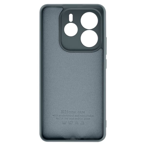 Coque för Xiaomi Redmi Note 14 5G Semi-hård Soft-touch Anti-fingerprint Mörkgrå