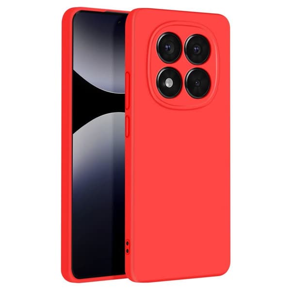 Coque för Redmi Note 14 Pro och 14 Pro Plus Semi-rigid Soft-touch Röd