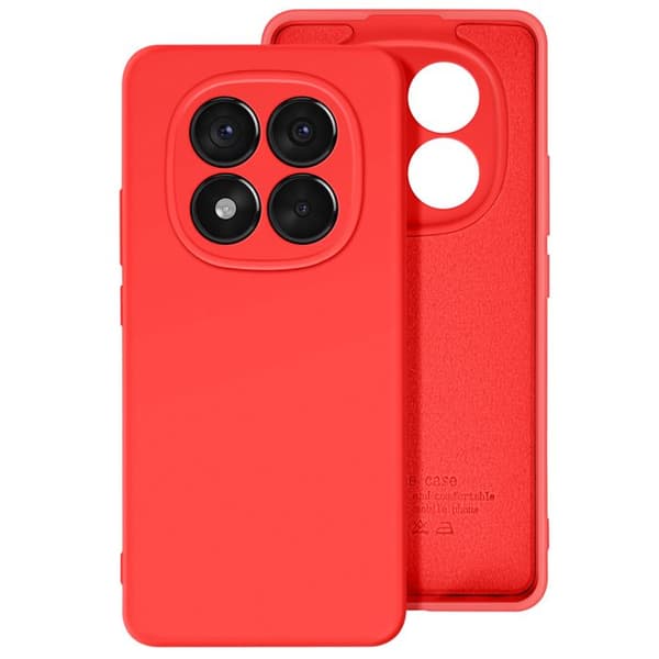 Coque för Redmi Note 14 Pro och 14 Pro Plus Semi-rigid Soft-touch Röd