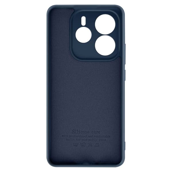 Coque för Xiaomi Redmi Note 14 5G Semi-rigid Soft-touch Anti-spår Blå Natt