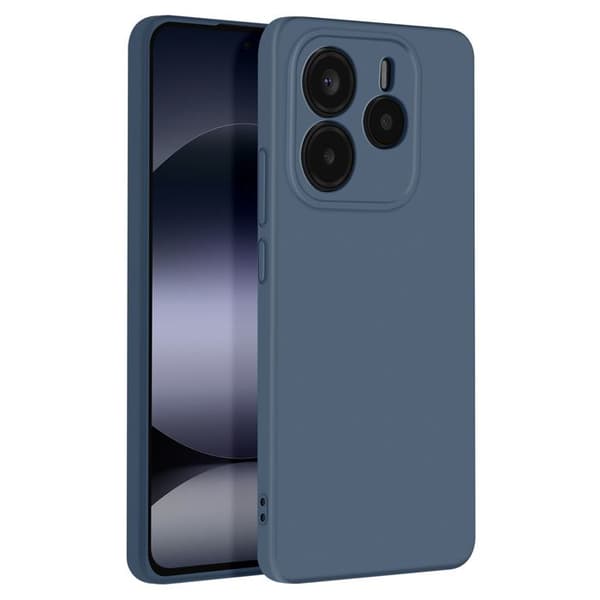 Coque för Xiaomi Redmi Note 14 5G Semi-rigid Soft-touch Anti-spår Blå Natt
