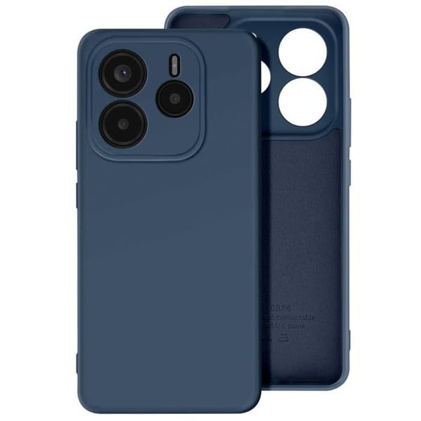 Coque för Xiaomi Redmi Note 14 5G Semi-rigid Soft-touch Anti-spår Blå Natt