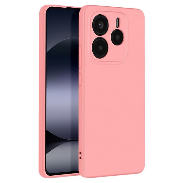 Coque för Xiaomi Redmi Note 14 5G Semi-rigid Soft-touch Anti-trace Rosa Puder