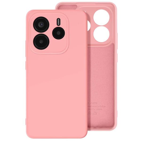 Coque för Xiaomi Redmi Note 14 5G Semi-rigid Soft-touch Anti-trace Rosa Puder
