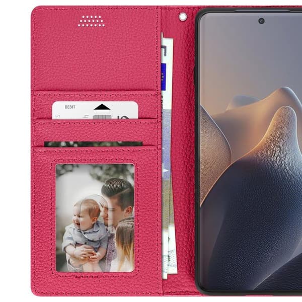 Motorola Edge 60 Fusion Fickfodral med Magnetflik Fuchsia