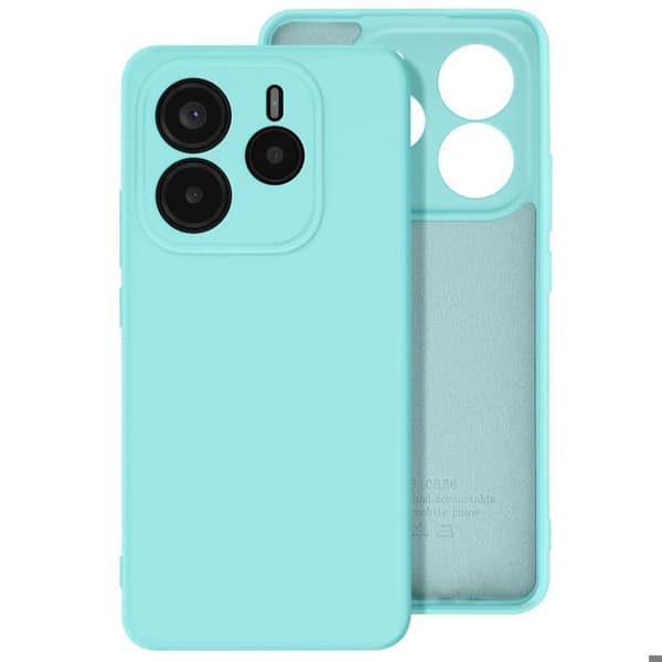 Coque för Xiaomi Redmi Note 14 5G Semi-rigid Soft-touch Anti-spår Turquoise